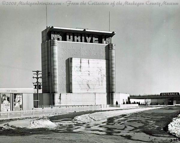 Getty 4 Drive-In Theatre - As The Nk From Muskegon County Museum (newer photo)
